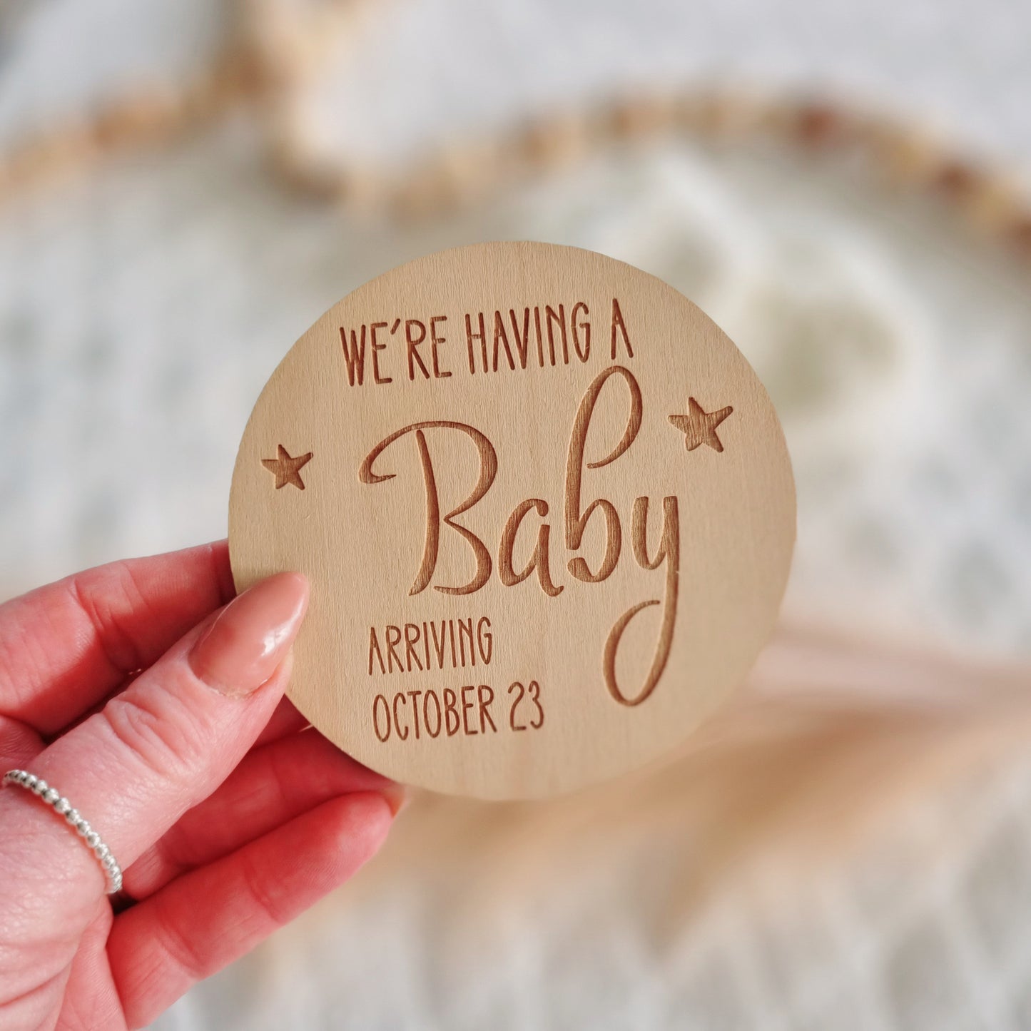 Star Design Personalised Pregnancy Announcement Photo Prop